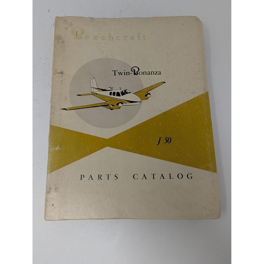 Vintage 1963 Beechcraft Twin Bonanza J50 Parts Catalog Manual 50-590041-1 OEM